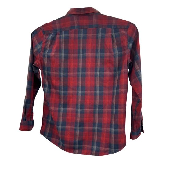 Eddie Bauer Flannel Shirt Men's Large Button Up Red Blue Plaid Long Sleeve - Picture 3 of 4